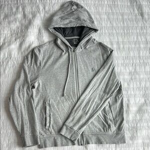 Gray Hooded Zip-Up Jacket